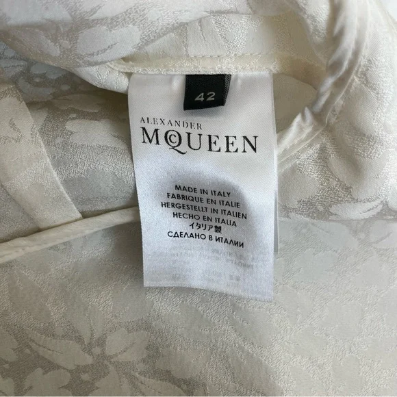 Alexander McQUEEN Peplum Top V Neck High Low - Picture 8 of 12